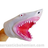 Soft Silicone Great White Megalodon Shark Hand Puppet B07N1XW9DZ